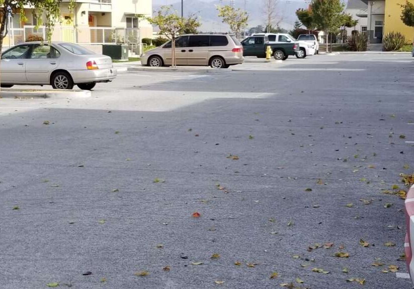 permeable concrete carpark by AquaPave